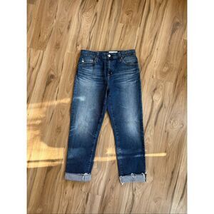 AG Adriano Goldschmeid Womens Blue Ex-Boyfriend Slouchy Slim Jeans Size 28R